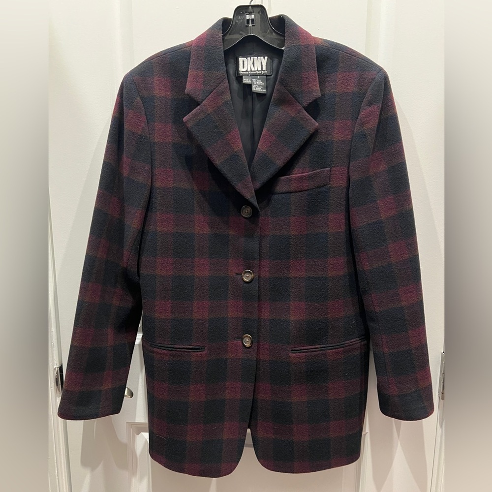 DKNY Wool 3-Button Blazer